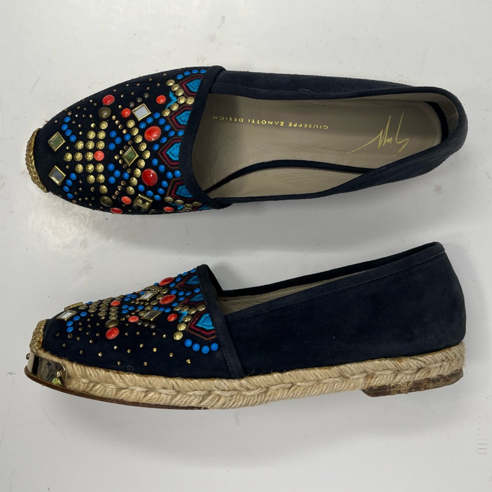 Giuseppe Zanotti Suede embellished Espandrille EU 38 - Picture 9 of 14